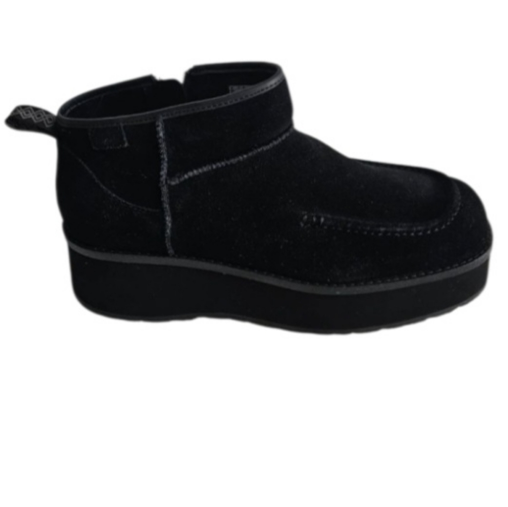 UGG Cityfunc Ultra Mini Black Suede Platforms in Womens Size 10 S/N 1158193 NEW